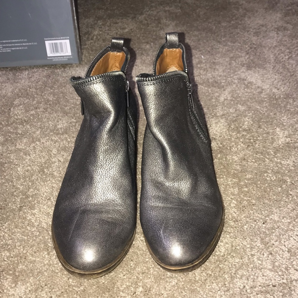 Lucky Brand silver booties, 10